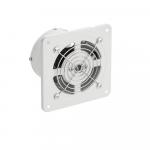 Вытяжной вентилятор осевой, Ø100 мм, с обратным клапаном, металлический, цвет БЕЛЫЙ.