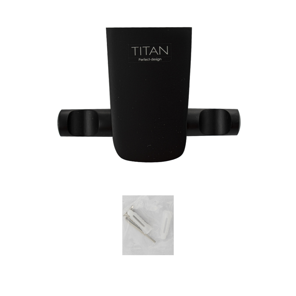 TITAN - Крючок двойной, чёрного цвета