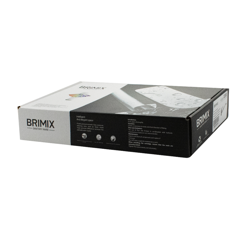 BRIMIX - Смеситель кухонный, шаровый, ручка с белой мозаикой