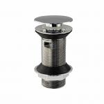 Донный клапан сифона для раковины, с переливом и системой клик - клак,1 ¼' , из АБС пластика, цвет ХРОМ.