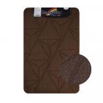 Коврик в ванную КРОСС-ЛООП,одинарный, КОРИЧНЕВЫЙ,однотонный, 500х800 мм,100% полиэстер