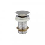 Верхняя часть (донный клапан) сифона - автомата на раковину без перелива, из нержавеющей стали, цвет ХРОМ. 