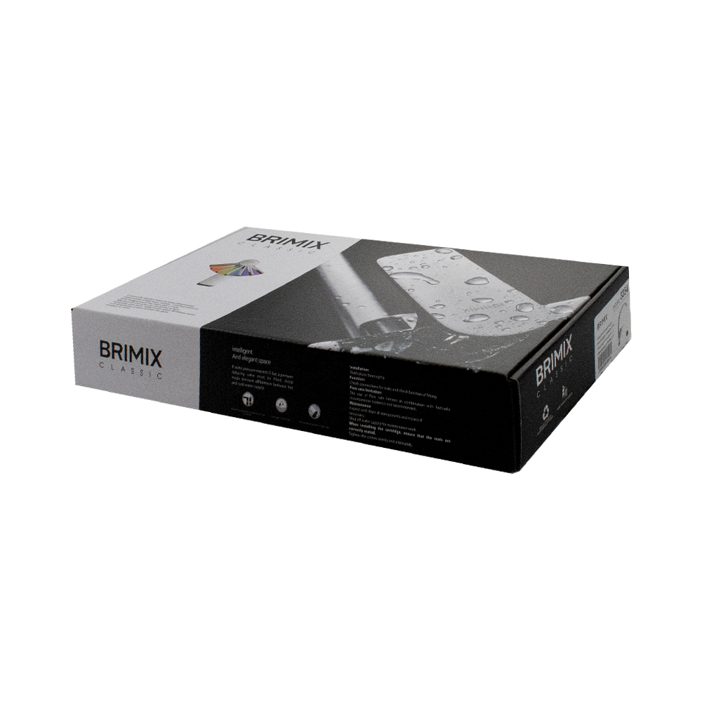 BRIMIX - Смеситель кухонный, шаровый, боковой, ручка с черной мозаикой
