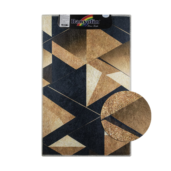 САНАКС - Коврик дизайнерский, золотые треуголки, одинарный, 550 х 900 мм   