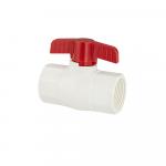 Кран шаровый 1 1/4" г/г, ручка-бабочка, из АБС пластика, в пакете, цвет БЕЛЫЙ.