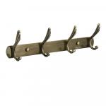 Крючок для полотенца на планке 4 х 2 шт, усиленный, цвет БРОНЗА.