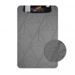 Коврик в ванную КРОСС-ЛООП, одинарный, СЕРЫЙ, однотонный, 500х800 мм,100% полиэстер