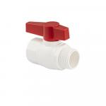 Кран шаровый 1 1/4" г/ш, ручка-рычаг, из АБС пластика, в пакете, цвет БЕЛЫЙ.